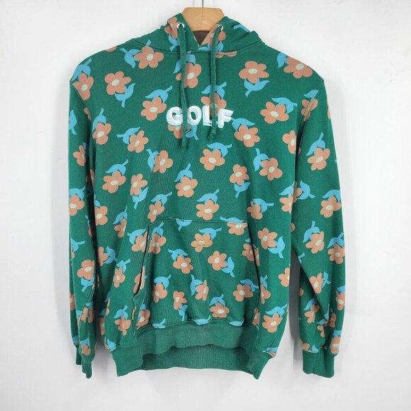 Golf Wang Men's Find Some Time Tyler the Creator Floral Print L/S Hoodie Size S